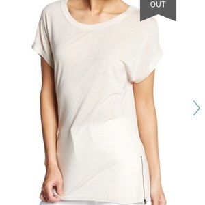 Threads4Thought cashmere tee with zipper sides XS